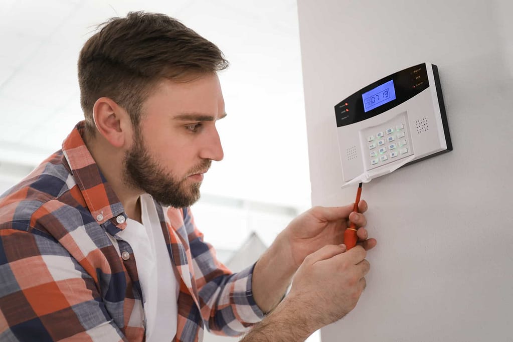 Installation of an alarm system in a home