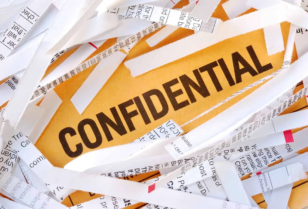shred or dispose of confidential documents no longer needed
