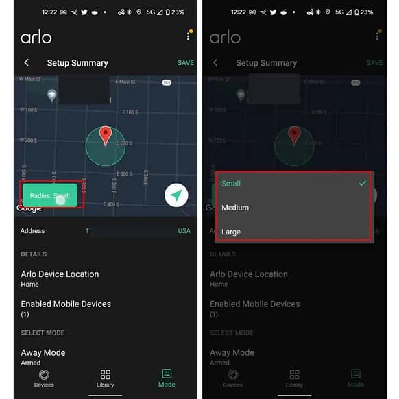 Geofencing in Arlo