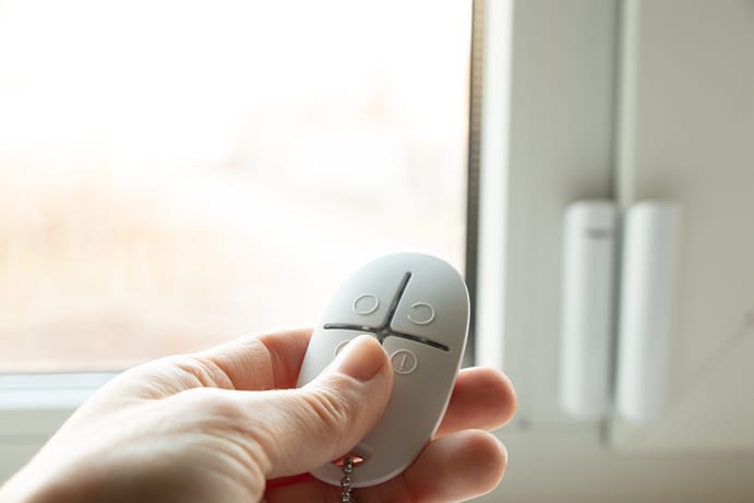 A remote control for your home alarm is a super convenient way to arm and disarm your system. And it adds extra safety too.