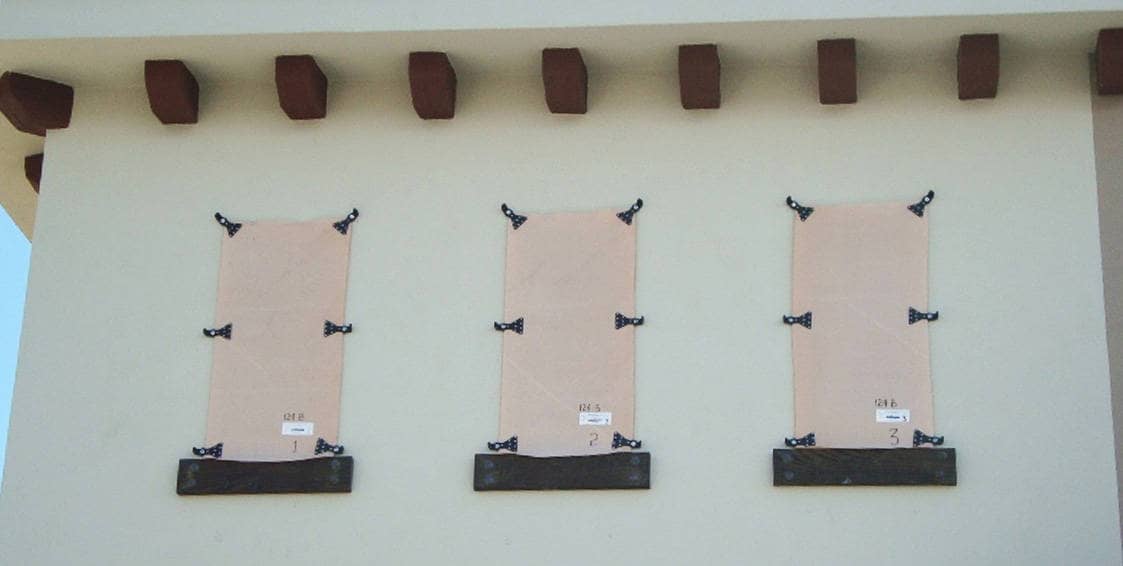 Hurricane fabric is a newer solution that can help protect windows during storms. They are quicker to mount and store than plywood. 
