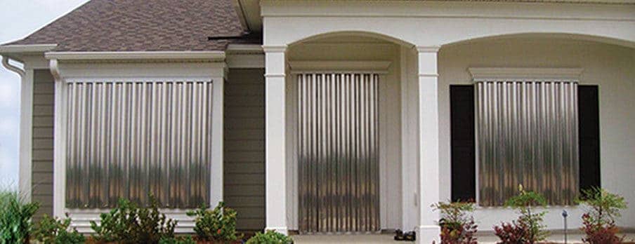 Aluminum corrugated shutters